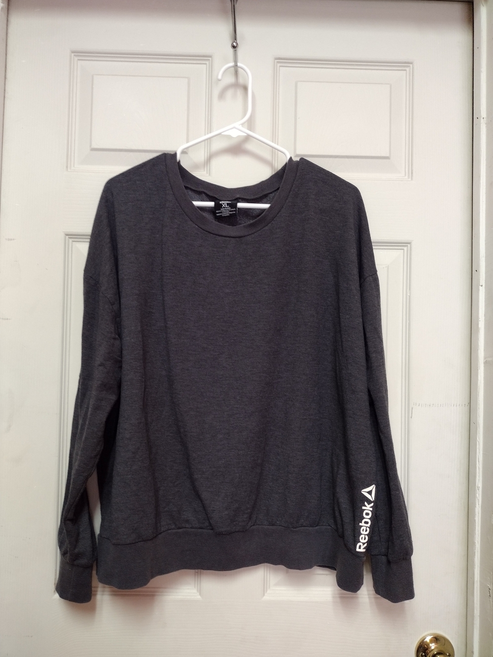 Reebok Women’s Dark Gray Crewneck Sweatshirt